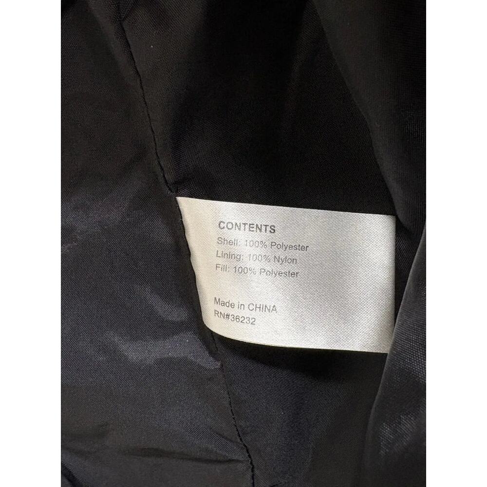Black Embossed Quilted Zip-Front Jacket - Picture 7 of 7